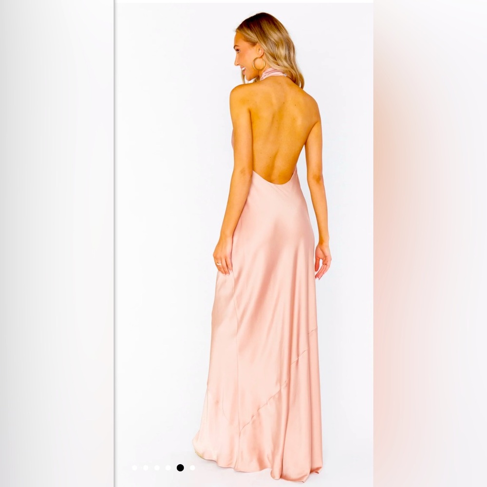Nwot show me your Mumu jasmine halter dress luxe satin - Picture 2 of 5